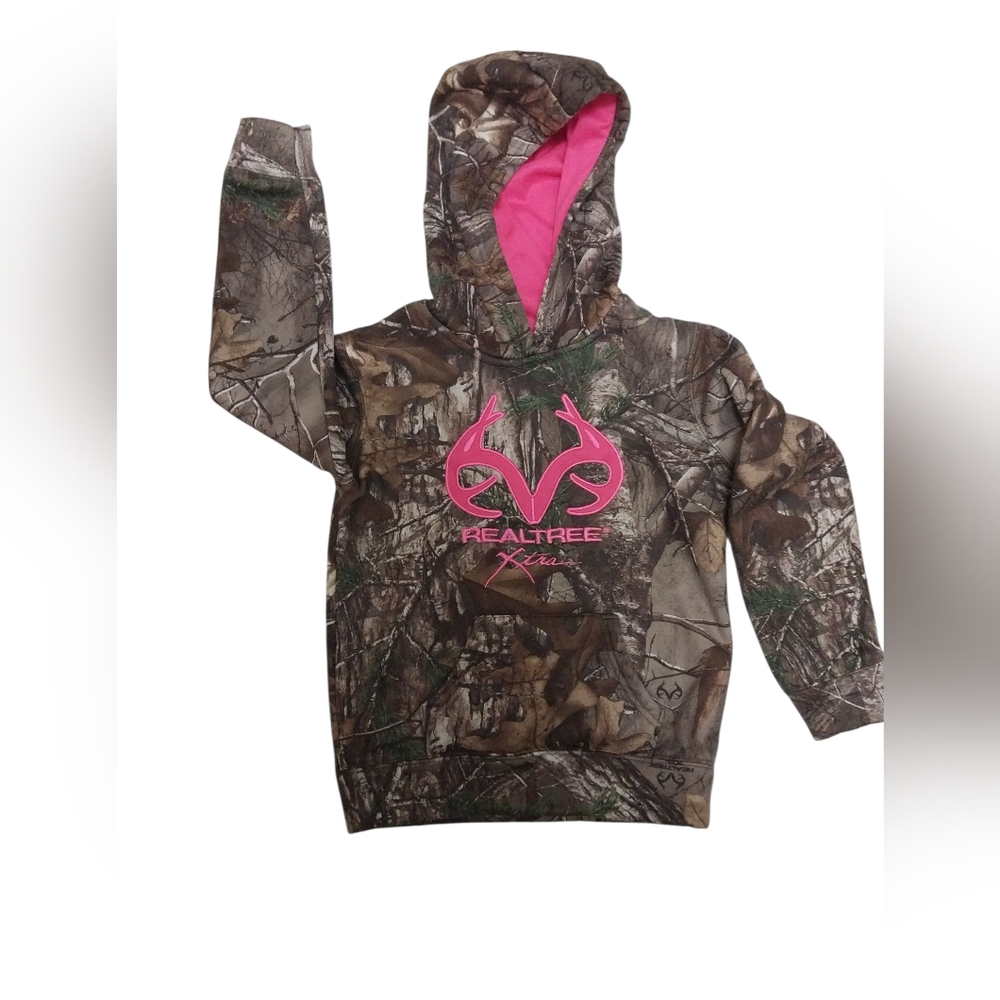 Realtree X-tra Camo Hoodie with Pink Accents Girls Size 6/6X